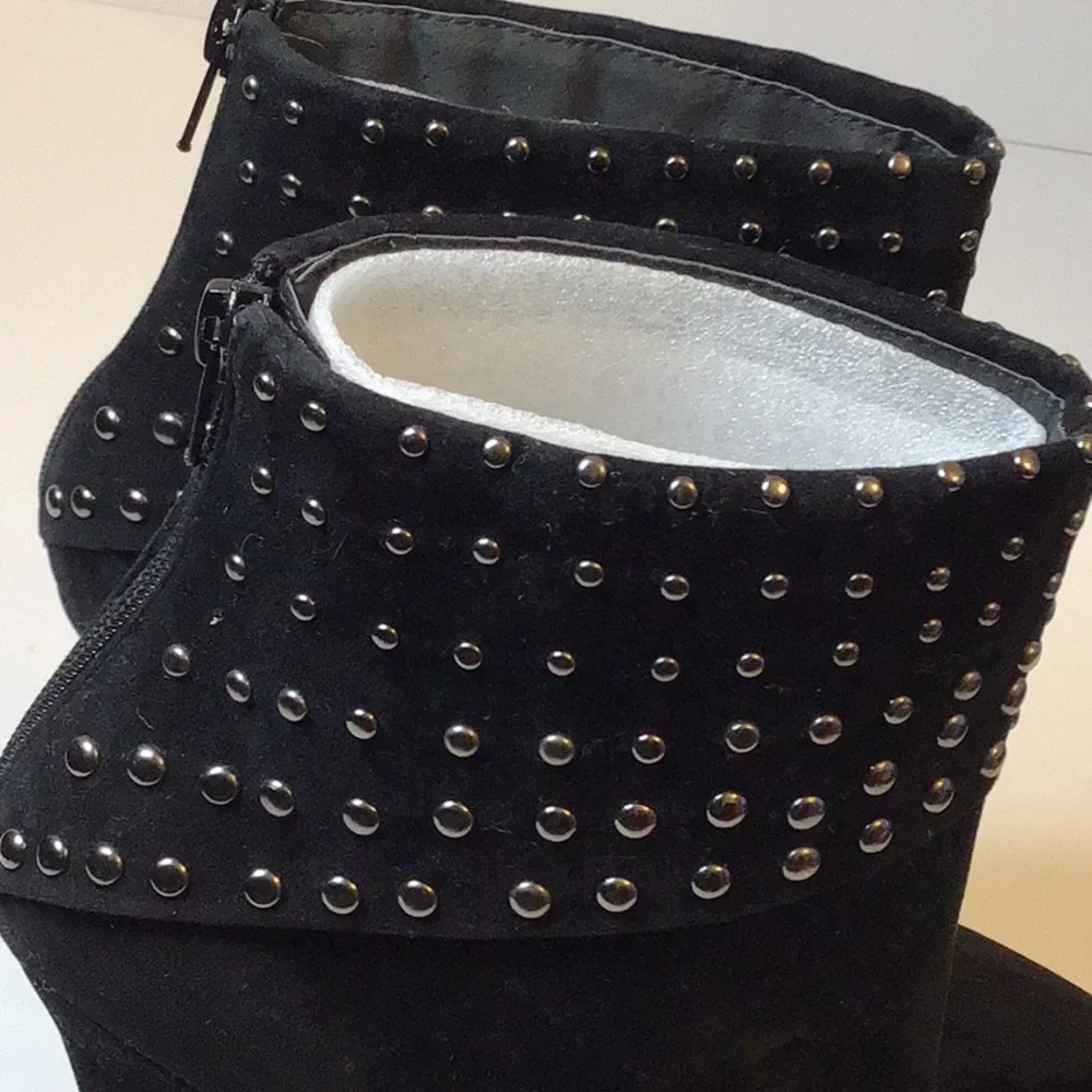 MIXX  JENNY BLACK SUEDE ANKLE SHOES SZ 10 - Picture 13 of 13